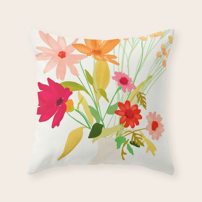 Bouquet of Flowers 3 Throw Pillow Gallery Image 6