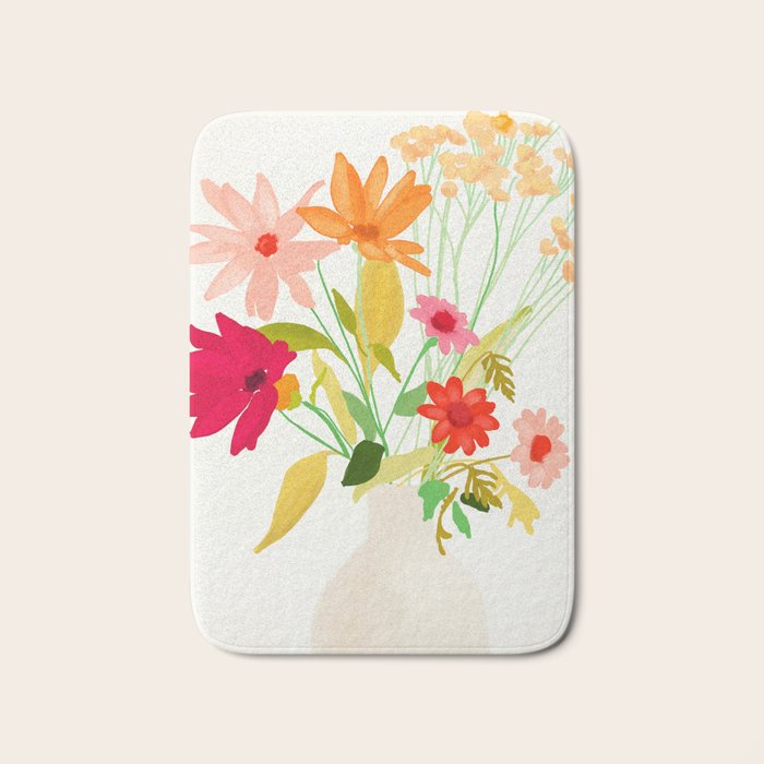 Bouquet of Flowers 3 Bath Mat Gallery Image 1