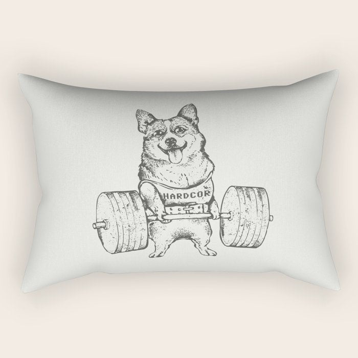 Corgi Lift Rectangular Pillow Gallery Image 1