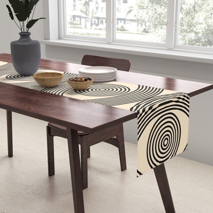 Abstraction_EYE_LINE_POP_ART_Minimalism_001X Table Runner Gallery Image 2