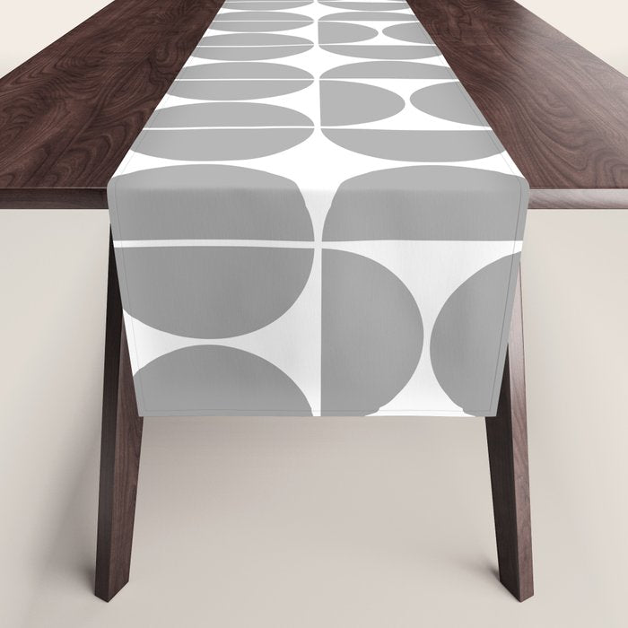 Mid Century Modern Grey Square Table Runner Gallery Image 1