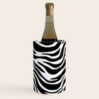 Black and white zebra stripe pattern Wine Chiller Gallery Image 1