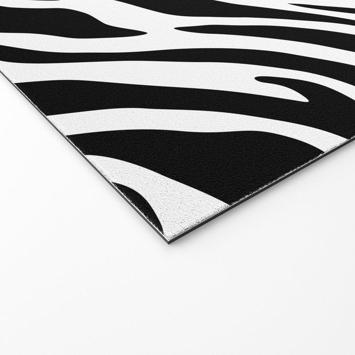 Black and white zebra stripe pattern Welcome Mat Gallery Image 2
