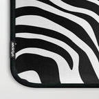 Black and white zebra stripe pattern Laptop Sleeve Gallery Image 3