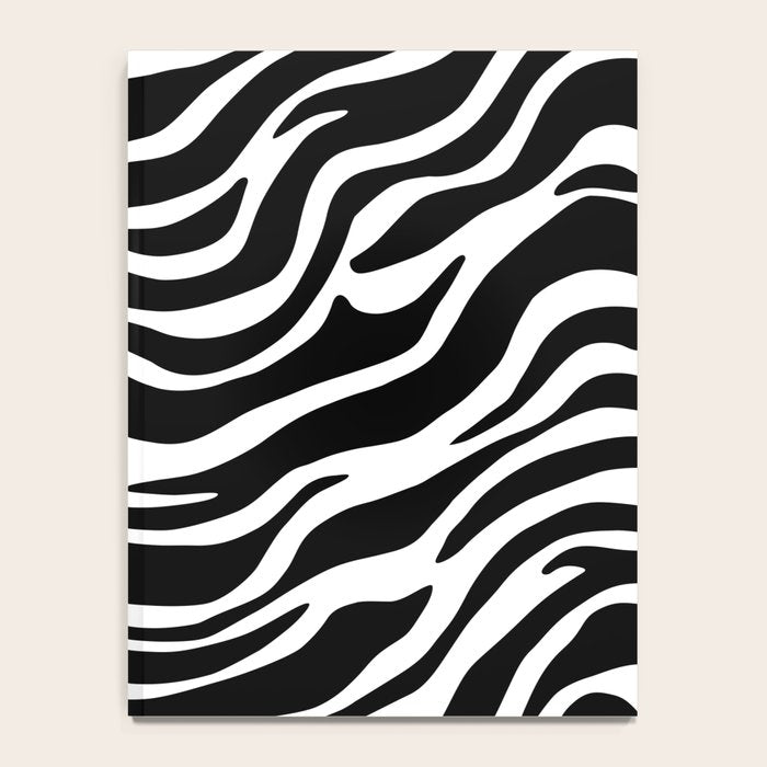 Black and white zebra stripe pattern Notebook Gallery Image 4