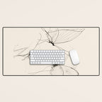 Minimal Butterfly Sketch Desk Mat Gallery Image 1