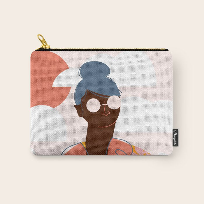 Abstract Woman - Messy Bun Carry All Pouch Gallery Image 1