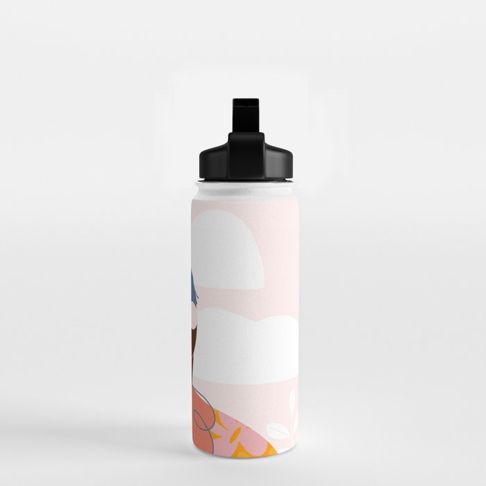 Abstract Woman - Messy Bun Water Bottle Gallery Image 2