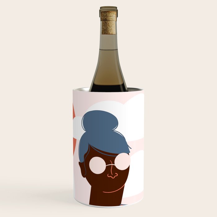 Abstract Woman - Messy Bun Wine Chiller Gallery Image 1