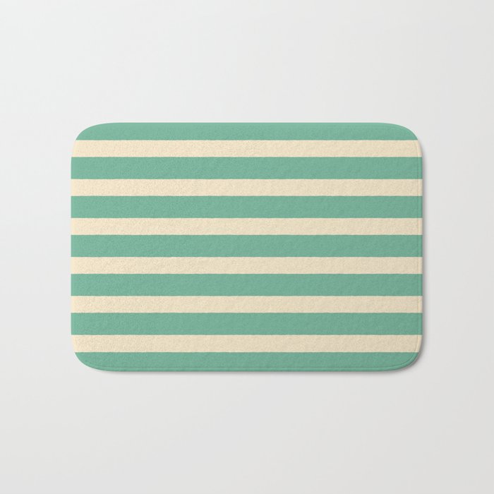 Simple Stripes Pattern - Light Green Bath Mat Gallery Image 1