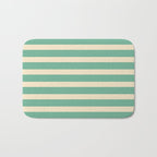 Simple Stripes Pattern - Light Green Bath Mat Gallery Image 1