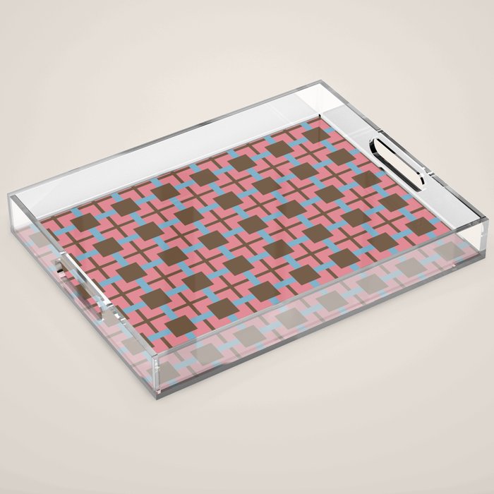 Geometric Warm Revival Block Acrylic Tray Gallery Image 1