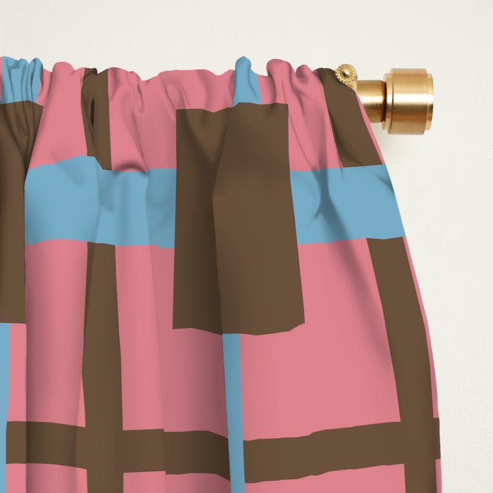 Geometric Warm Revival Block Window Curtain Gallery Image 2