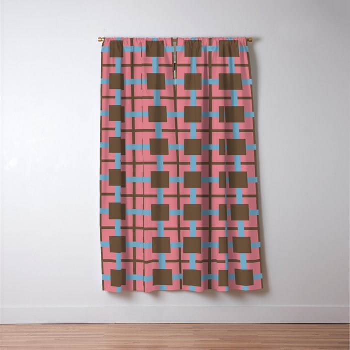 Geometric Warm Revival Block Window Curtain Gallery Image 3