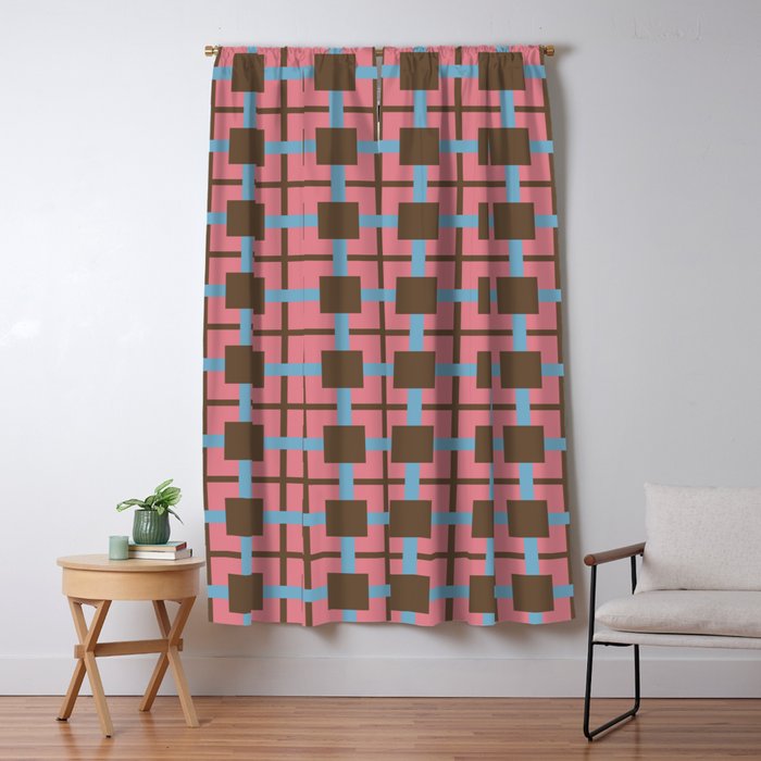 Geometric Warm Revival Block Window Curtain Gallery Image 1