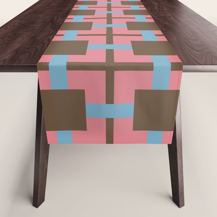 Geometric Warm Revival Block Table Runner Gallery Image 1