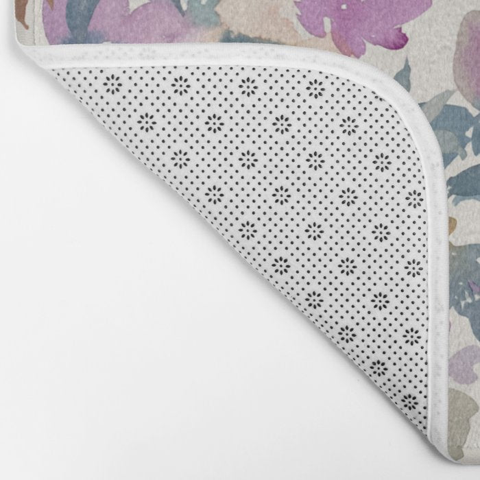 Abby Watercolor Florals Bath Mat Gallery Image 2