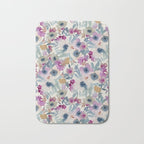 Abby Watercolor Florals Bath Mat Gallery Image 1