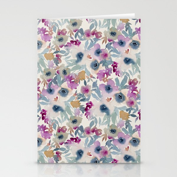 Abby Watercolor Florals Stationery Card Gallery Image 2