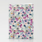 Abby Watercolor Florals Stationery Card Gallery Image 2