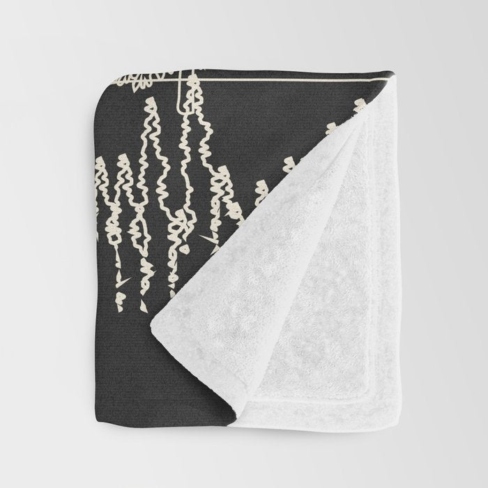Night Forest Linescape Throw Blanket Gallery Image 3