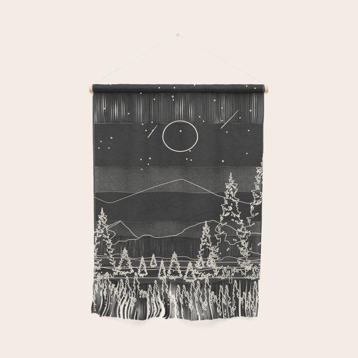 Night Forest Linescape Wall Hanging Gallery Image 1