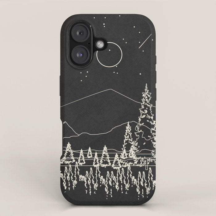 Night Forest Linescape iPhone Case Gallery Image 1