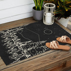 Night Forest Linescape Outdoor Rug Gallery Image 2