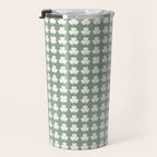 Clovers XXXVII Sage Green Botanical Pattern Travel Mug Gallery Image 3
