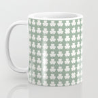 Clovers XXXVII Sage Green Botanical Pattern Coffee Mug Gallery Image 3