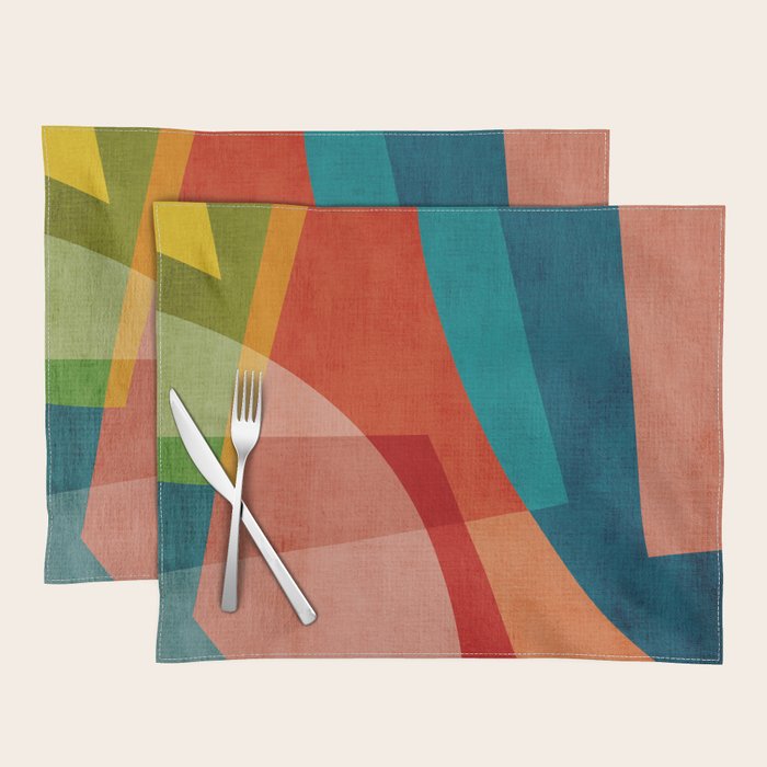 Colorful Unique Modern Playful Artwork Placemat Gallery Image 1