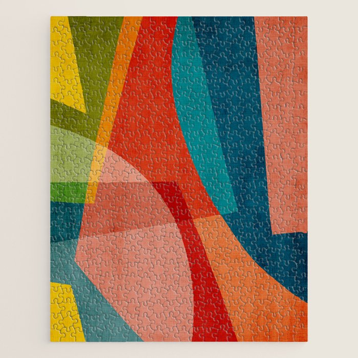 Colorful Unique Modern Playful Artwork Jigsaw Puzzle Gallery Image 1