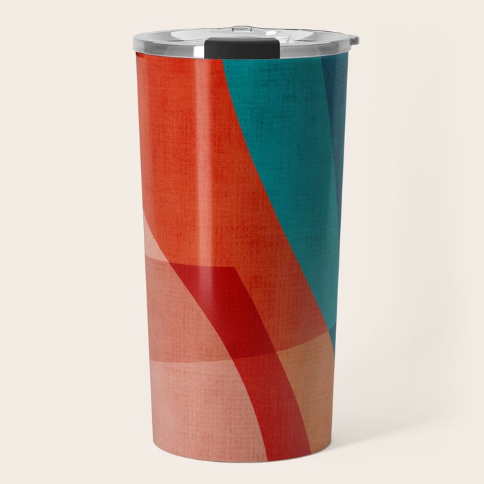 Colorful Unique Modern Playful Artwork Travel Mug Gallery Image 1