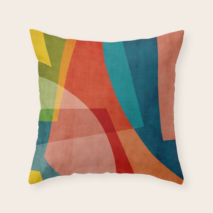 Colorful Unique Modern Playful Artwork Throw Pillow Gallery Image 6