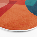 Colorful Unique Modern Playful Artwork Bath Mat Gallery Image 3