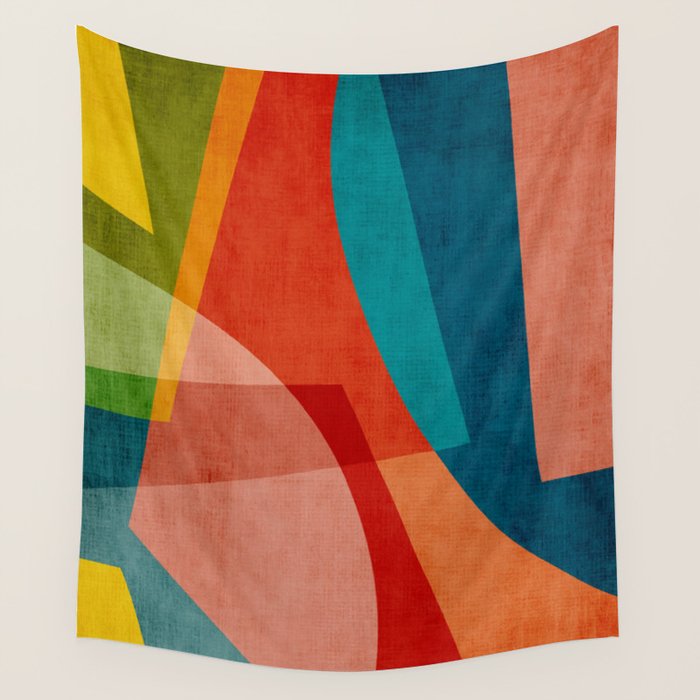 Colorful Unique Modern Playful Artwork Wall Tapestry Gallery Image 4