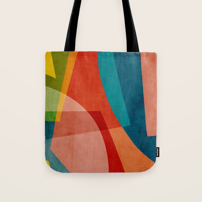 Colorful Unique Modern Playful Artwork Tote Bag Gallery Image 1