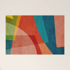 Colorful Unique Modern Playful Artwork Welcome Mat Gallery Image 1