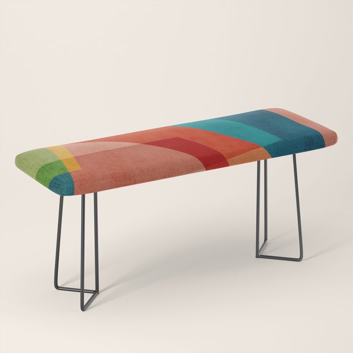 Colorful Unique Modern Playful Artwork Bench Gallery Image 1