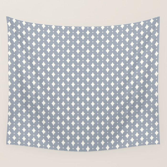 Vintage Stars XV Grey Blue Wall Tapestry Gallery Image 1