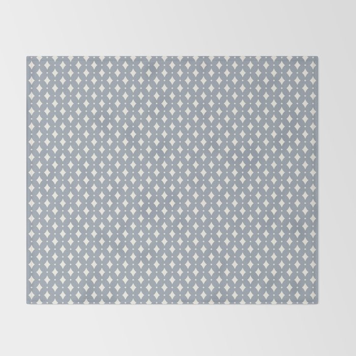 Vintage Stars XV Grey Blue Throw Blanket Gallery Image 2