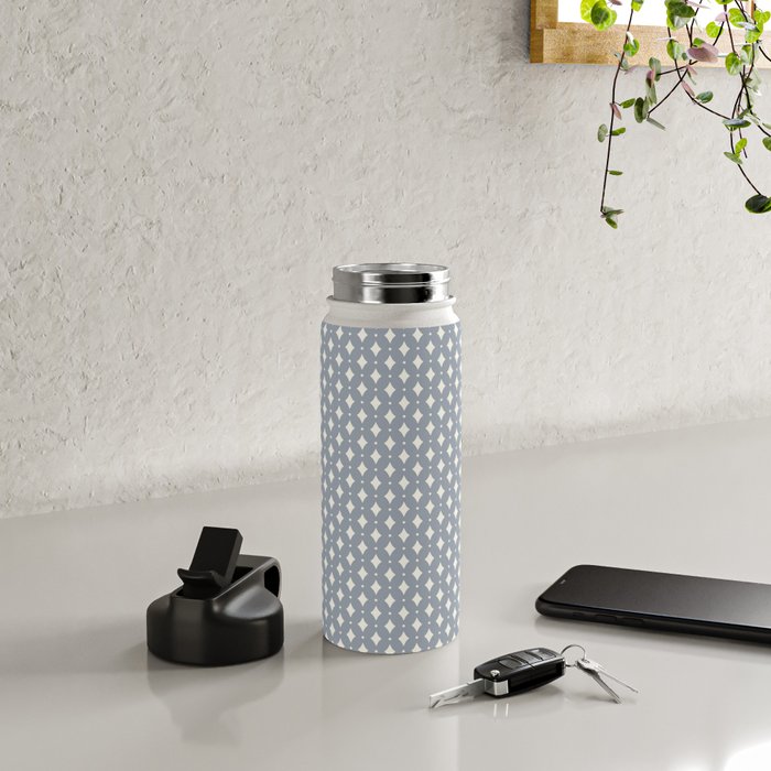 Vintage Stars XV Grey Blue Water Bottle Gallery Image 4