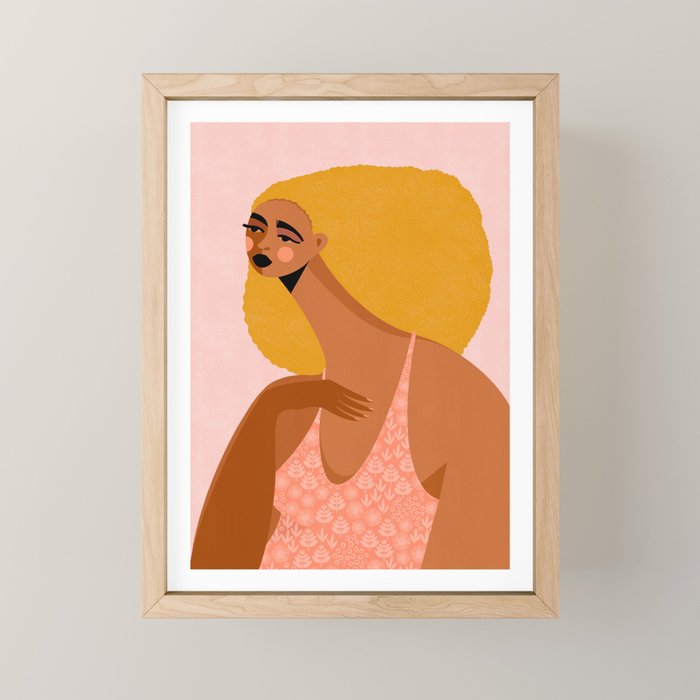 Entering Her Soft Girl Era  Mini Art Print Gallery Image 1