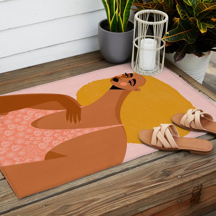 Entering Her Soft Girl Era  Outdoor Rug Gallery Image 2