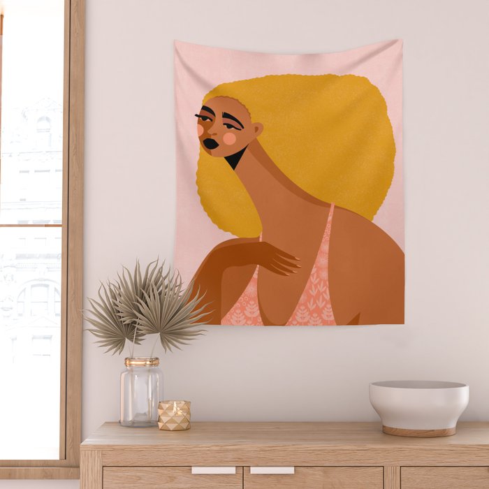 Entering Her Soft Girl Era  Wall Tapestry Gallery Image 2