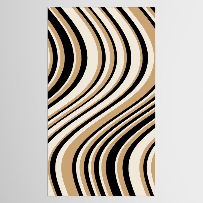 Wavy Stripes VII - Neutral Vintage Tablecloth Gallery Image 2
