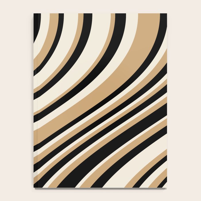 Wavy Stripes VII - Neutral Vintage Notebook Gallery Image 4