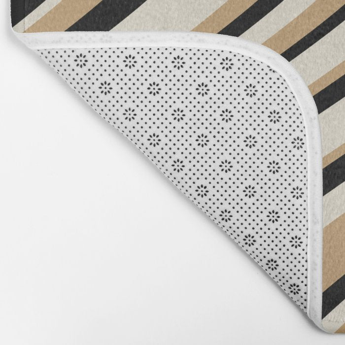 Wavy Stripes VII - Neutral Vintage Bath Mat Gallery Image 2
