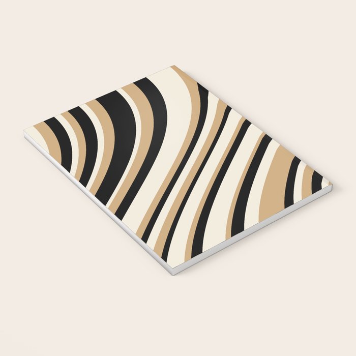 Wavy Stripes VII - Neutral Vintage Notebook Gallery Image 3
