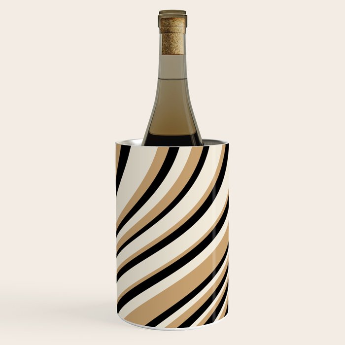 Wavy Stripes VII - Neutral Vintage Wine Chiller Gallery Image 1